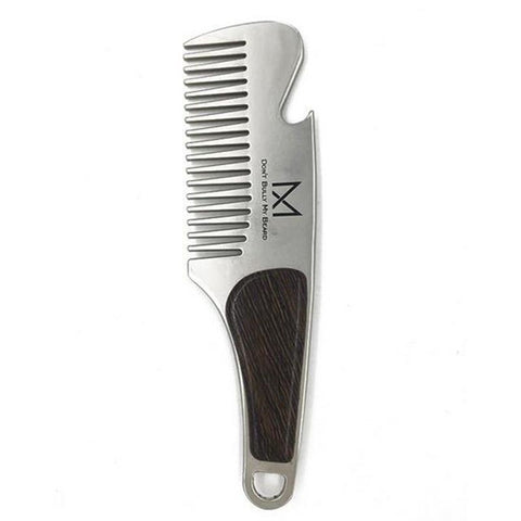Stainless Steel Men's Shaving Anti-static Pocket Brush - tashnbeard