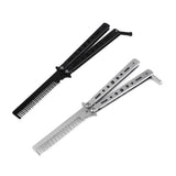 Stainless Steel Folding Knife Comb Styling Tools - tashnbeard