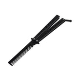 Stainless Steel Folding Knife Comb Styling Tools - tashnbeard