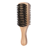 Men Double-Side Hair Brush Wooden Handle - tashnbeard