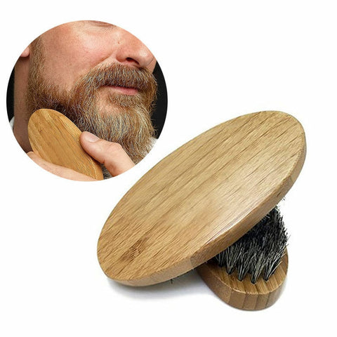 Men Boar Bristle Beard Mustache Combs Hair Brush - tashnbeard