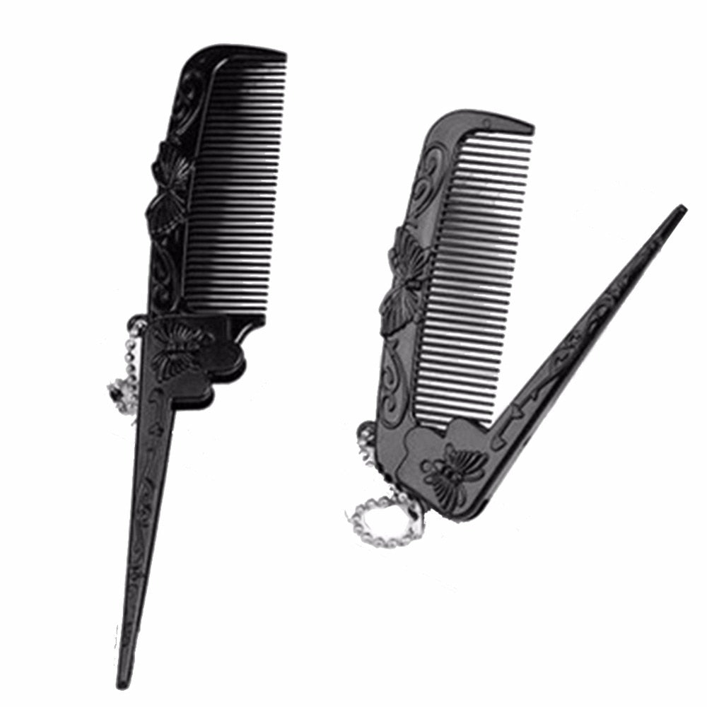 Foldable Butterfly Shape Hair Pocket Clip Hair Comb - tashnbeard